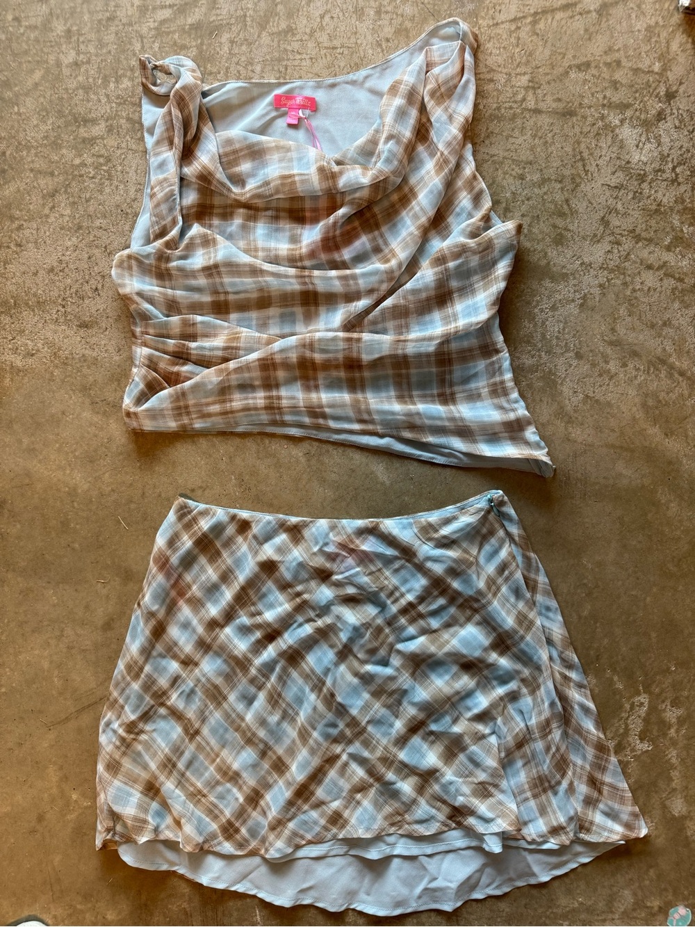 Sugar Thrillz Top & Mini Skirt Set NWT